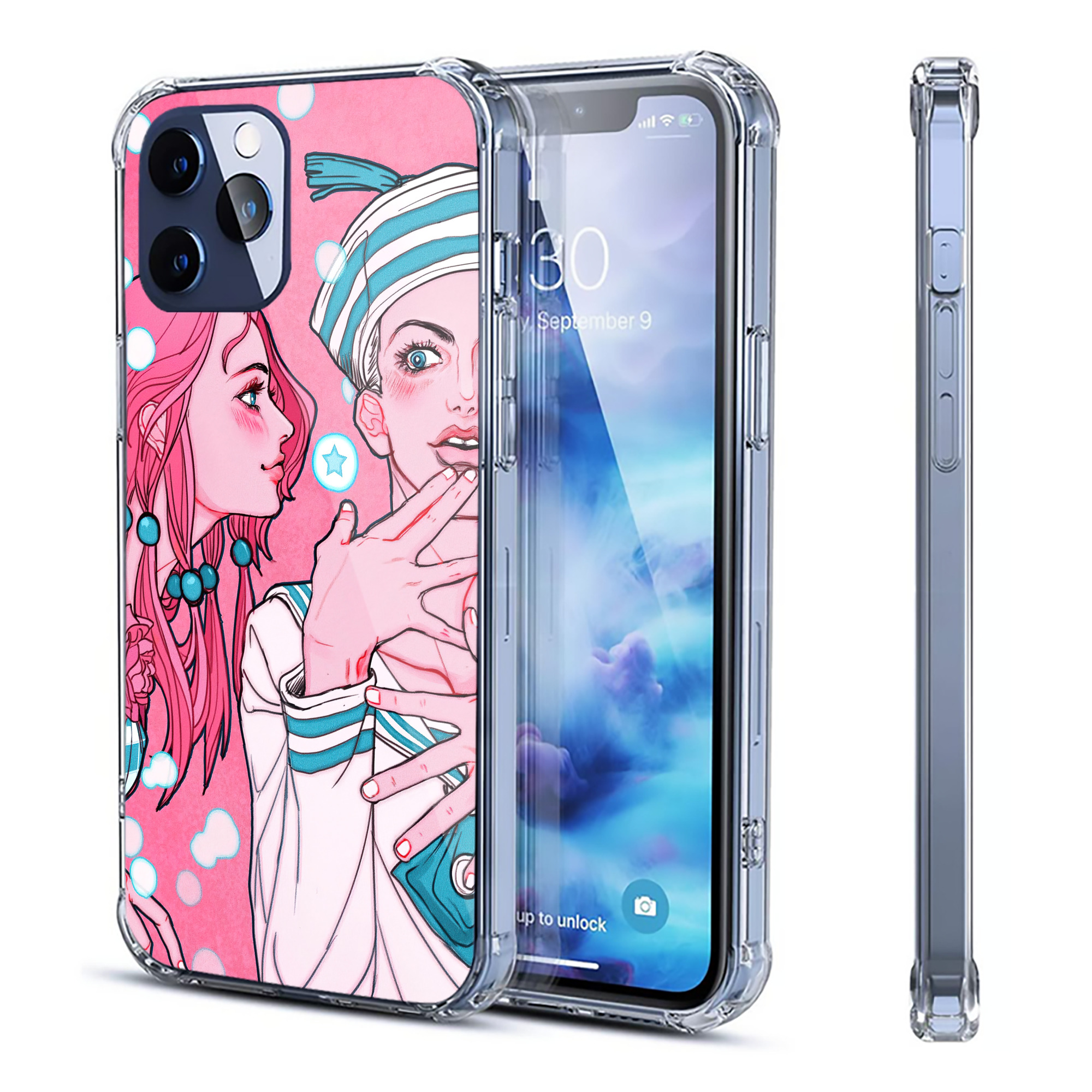 （画像用） ジョジョの奇妙な冒険 JoJo's Bizarre Adventure 【iPhone 12シリーズ対応】透明スマホケース（クリアソフトケース）